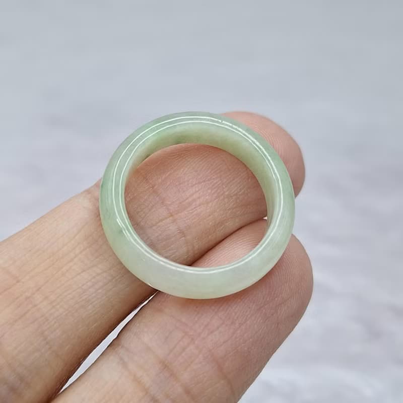 檸檬綠飄花戒指 玉戒 國際圍12 內徑17.2 | 天然緬甸玉A貨翡翠