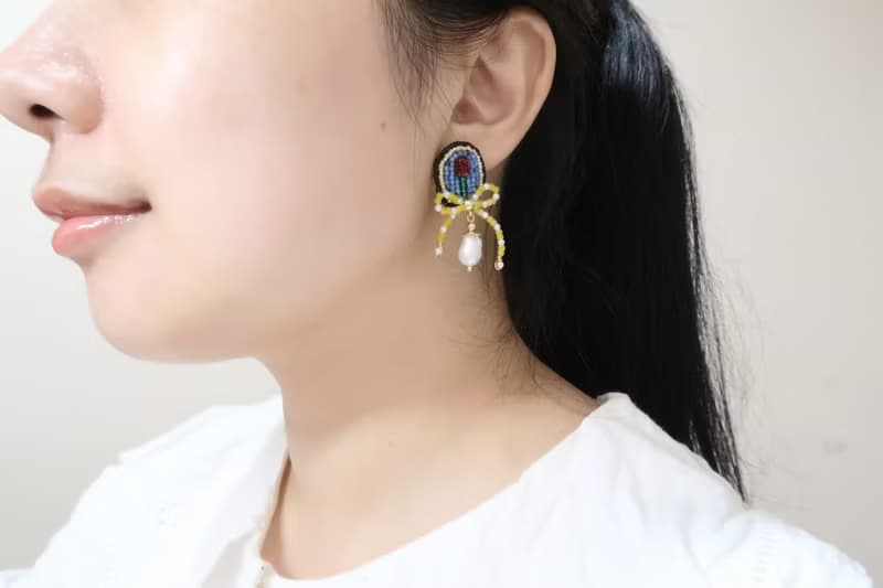 chihchen chang訂製美女與野獸系列 樹脂耳環 925銀/鋼針