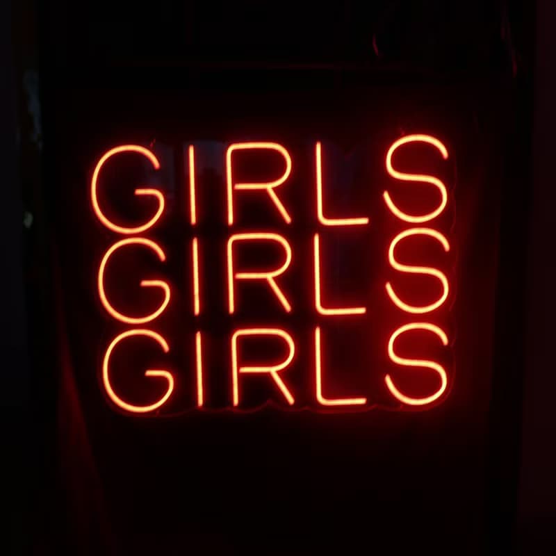 GIRLS GIRLS GIRLS霓虹燈LED發光字Neon Sign禮物手作設計燈