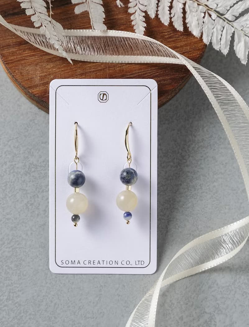 人魚 Sodalite Moonstone 耳環