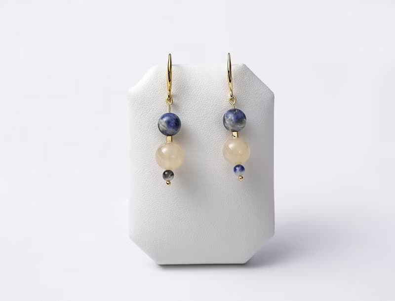 人魚 Sodalite Moonstone 耳環