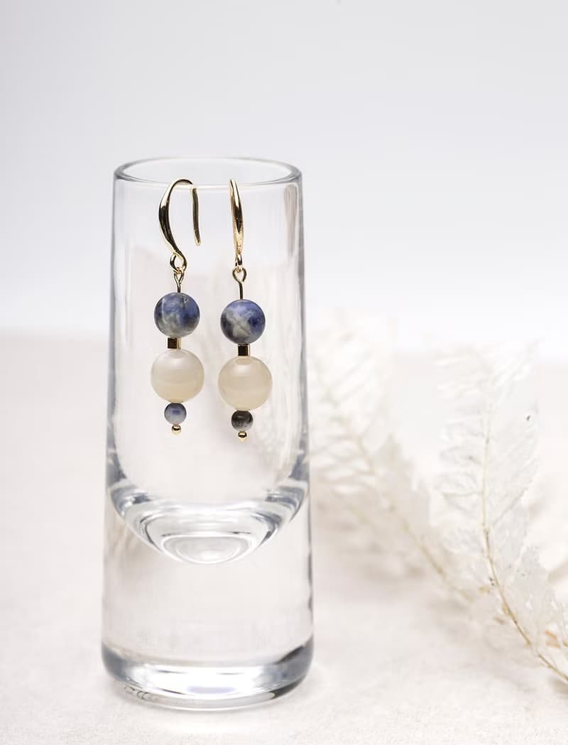 人魚 Sodalite Moonstone 耳環