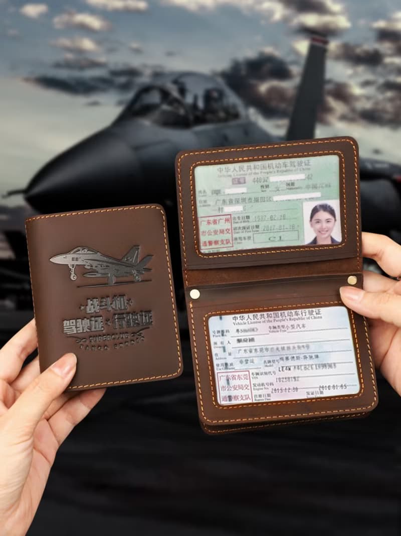 頭層牛皮駕照套收納 手工真皮銀行卡套 多卡槽證件套