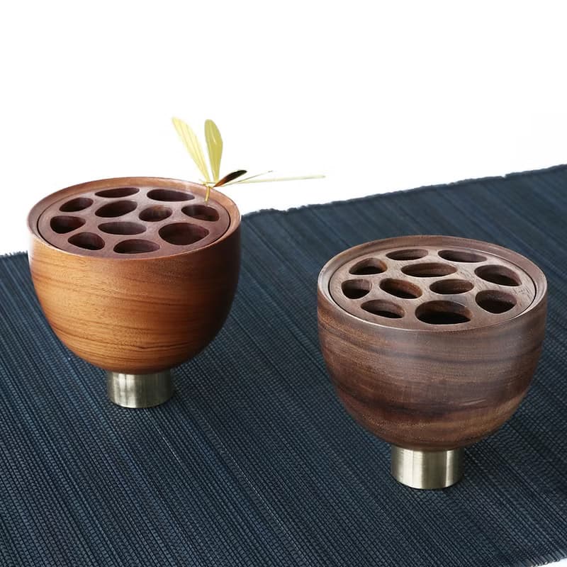 【云荷蜓】無香版仿古小號盤香爐家用室內檀香爐茶道擺件熏香爐