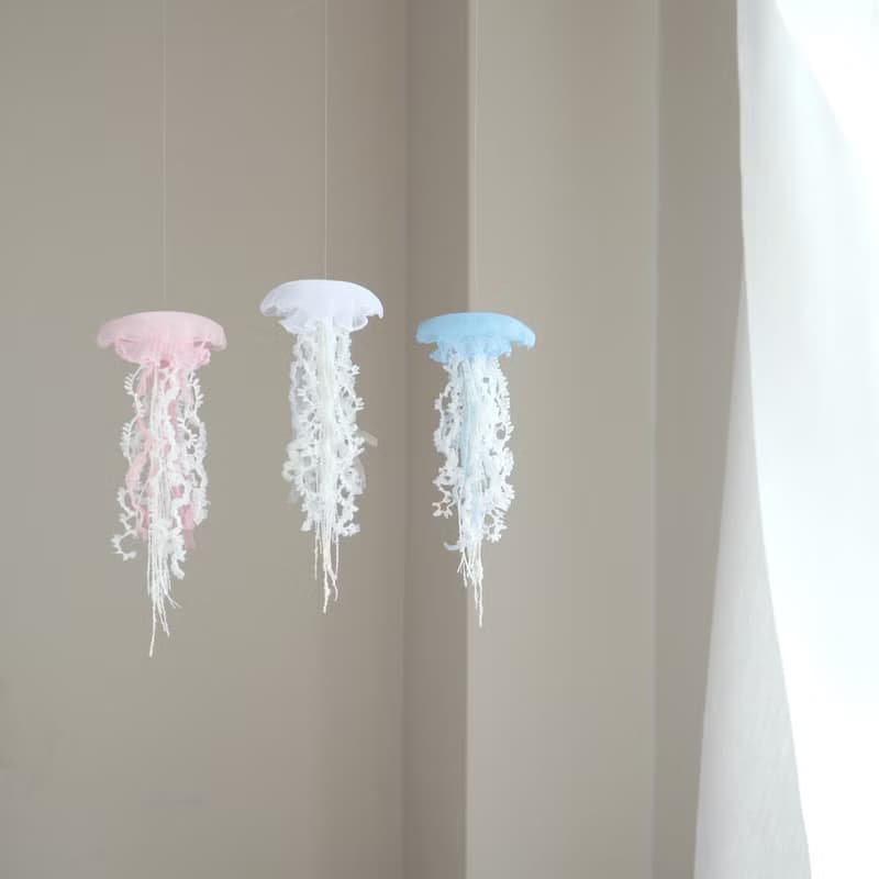 水母掛飾 (小 / 粉色) 1pc 海洋 藝術 裝飾品