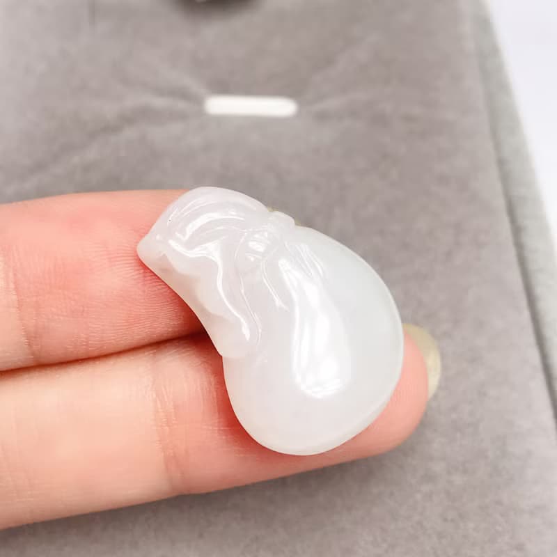 冰種翡翠錢袋 | 天然緬甸A貨翡翠 | 送禮