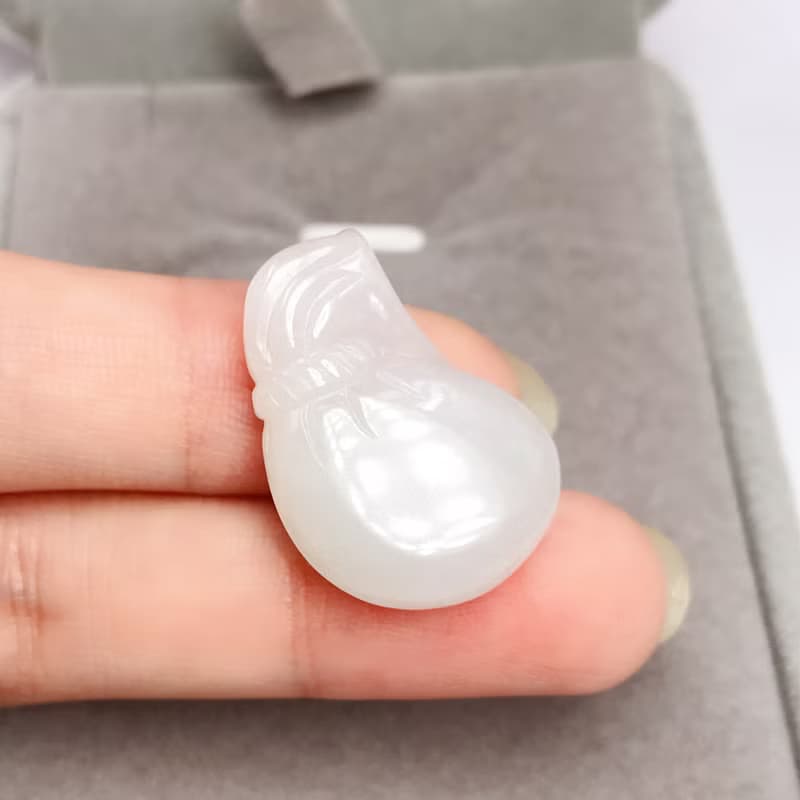 冰種翡翠錢袋 | 天然緬甸A貨翡翠 | 送禮