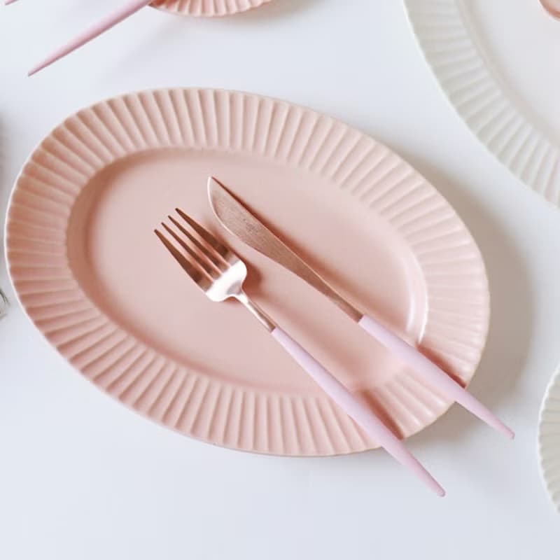 葡萄牙Cutipol GOA系列粉玫瑰金22cm主餐刀