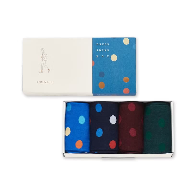 【聖誕節禮物】Polka dot 大波卡圓點紳士襪禮盒