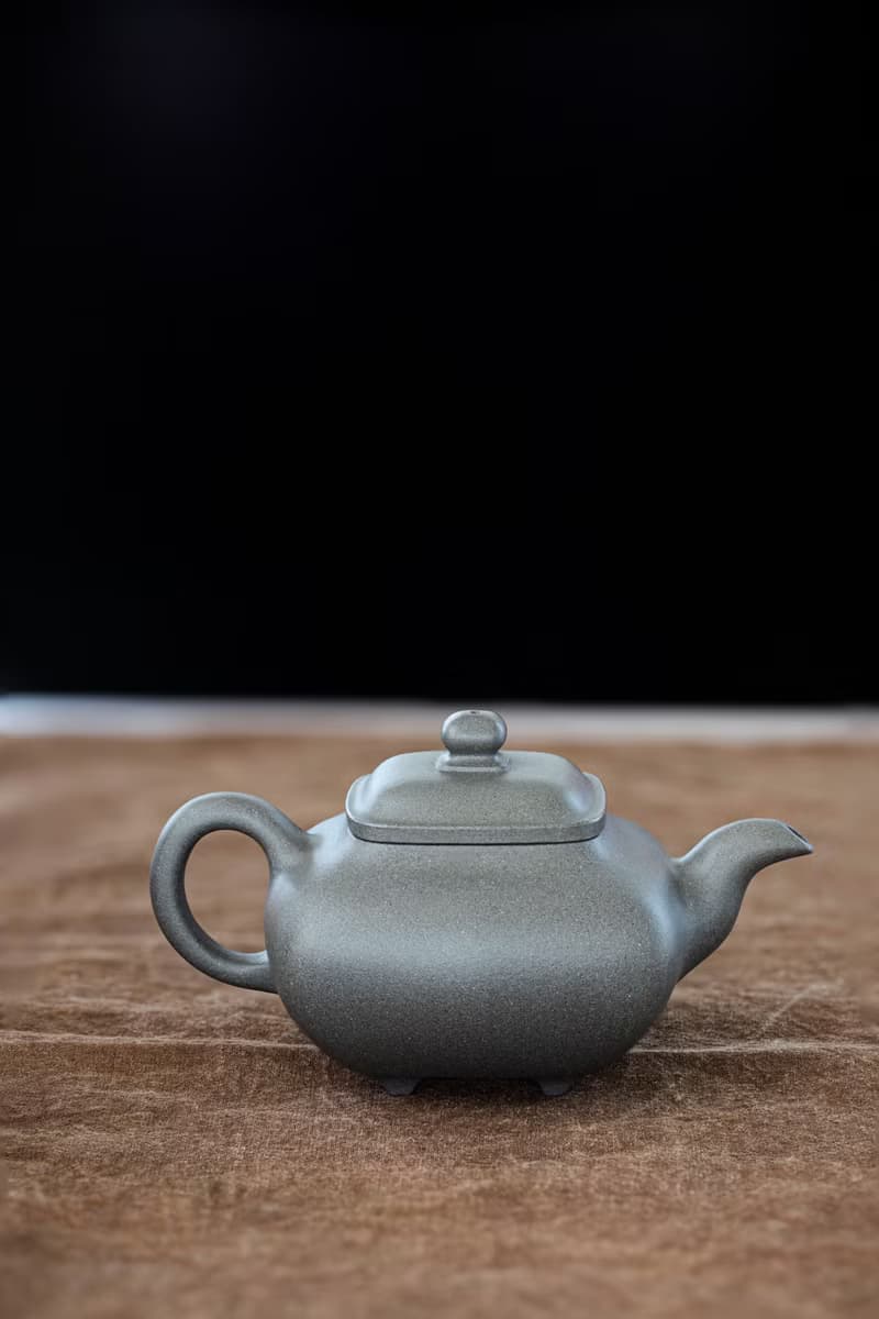 送禮紫砂壺茶壺小传炉 慕古款 150cc 原矿顶级青灰料 温润如玉 方