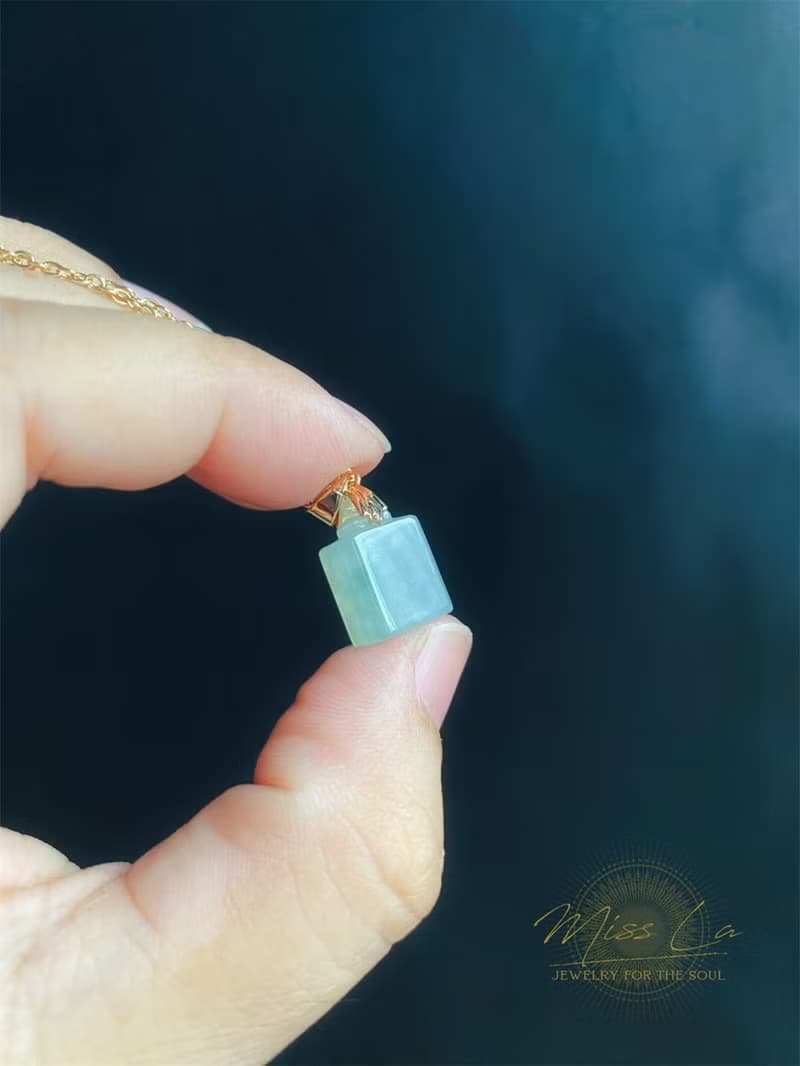 天然緬甸玉翡翠 冰種 長命百歲 長命鎖 禮物 項鍊 滿月禮 彌月禮