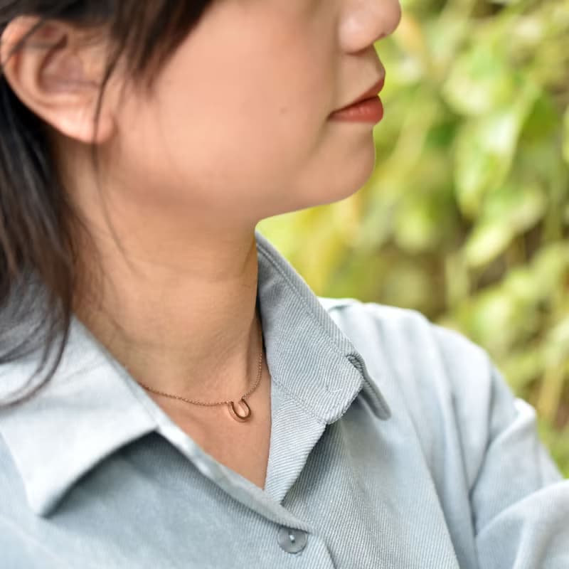 幸運馬蹄項鍊  醫療鋼