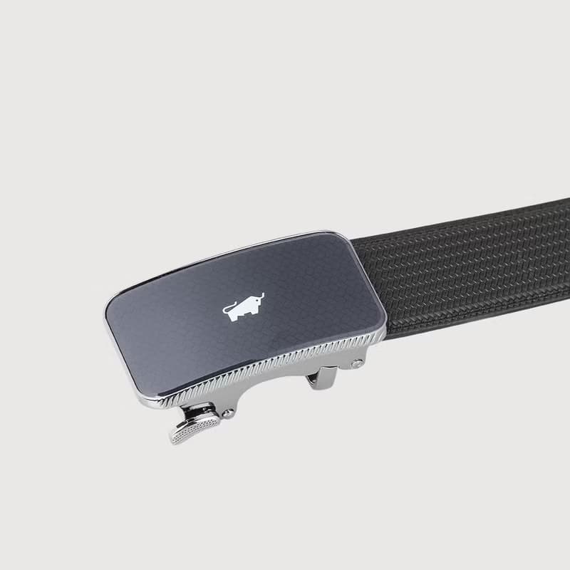 【免費升級送禮包裝】造型壓紋自動扣皮帶-鎗色/BF24S-WEG206-SGU