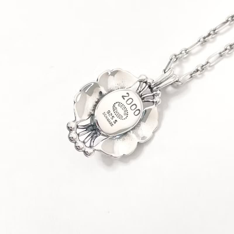 【日本直送 中古美品】ジョージジェンセン Georg Jensen ネックレス イヤーペンダント 2000 ヘリテージ コレクション シルバー925