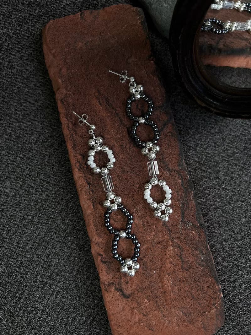 萬物圓潤天道 透白水晶x925純銀耳環 earrings ピアス イヤリング
