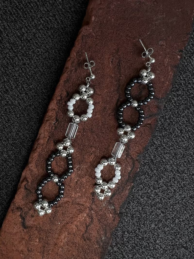 萬物圓潤天道 透白水晶x925純銀耳環 earrings ピアス イヤリング