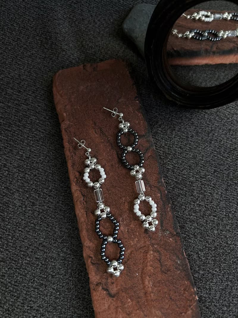 萬物圓潤天道 透白水晶x925純銀耳環 earrings ピアス イヤリング