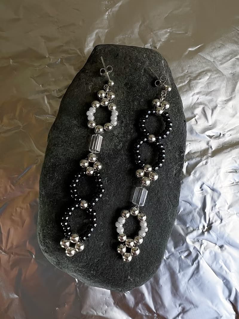 萬物圓潤天道 透白水晶x925純銀耳環 earrings ピアス イヤリング