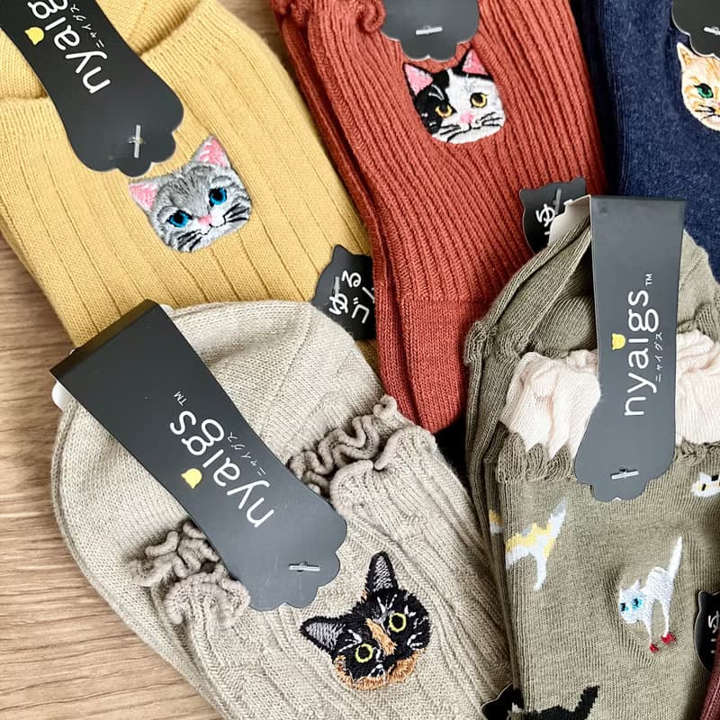 母の日にも_イエベさんの猫靴下_7足セット