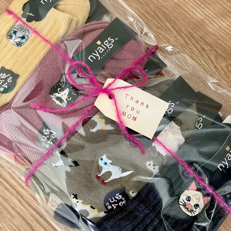 母の日にも_イエベさんの猫靴下_7足セット