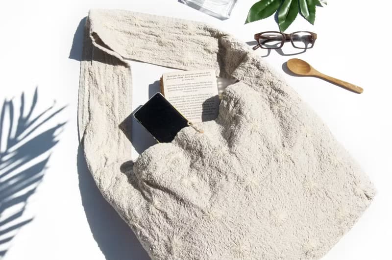 手縫純棉布側背包 無染色斜背包 刺繡肩背包 手繡刺子繡白色包-圓