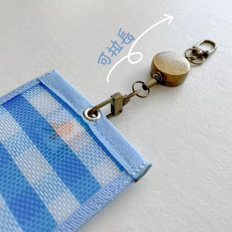 台灣LV-茄芷優遊趣-伸縮卡套(藍白格)