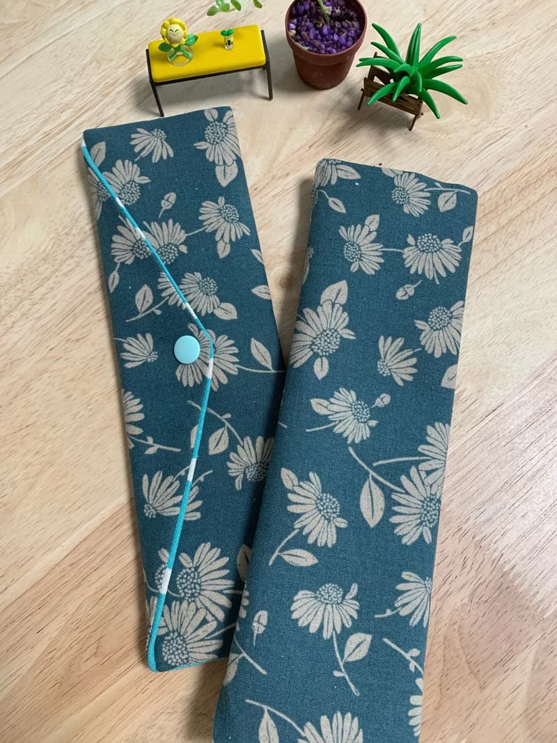 文青風環保純棉筷袋 小雛菊 原胚清玉 幸福滿滿 雕花鏤葉 日本 潮