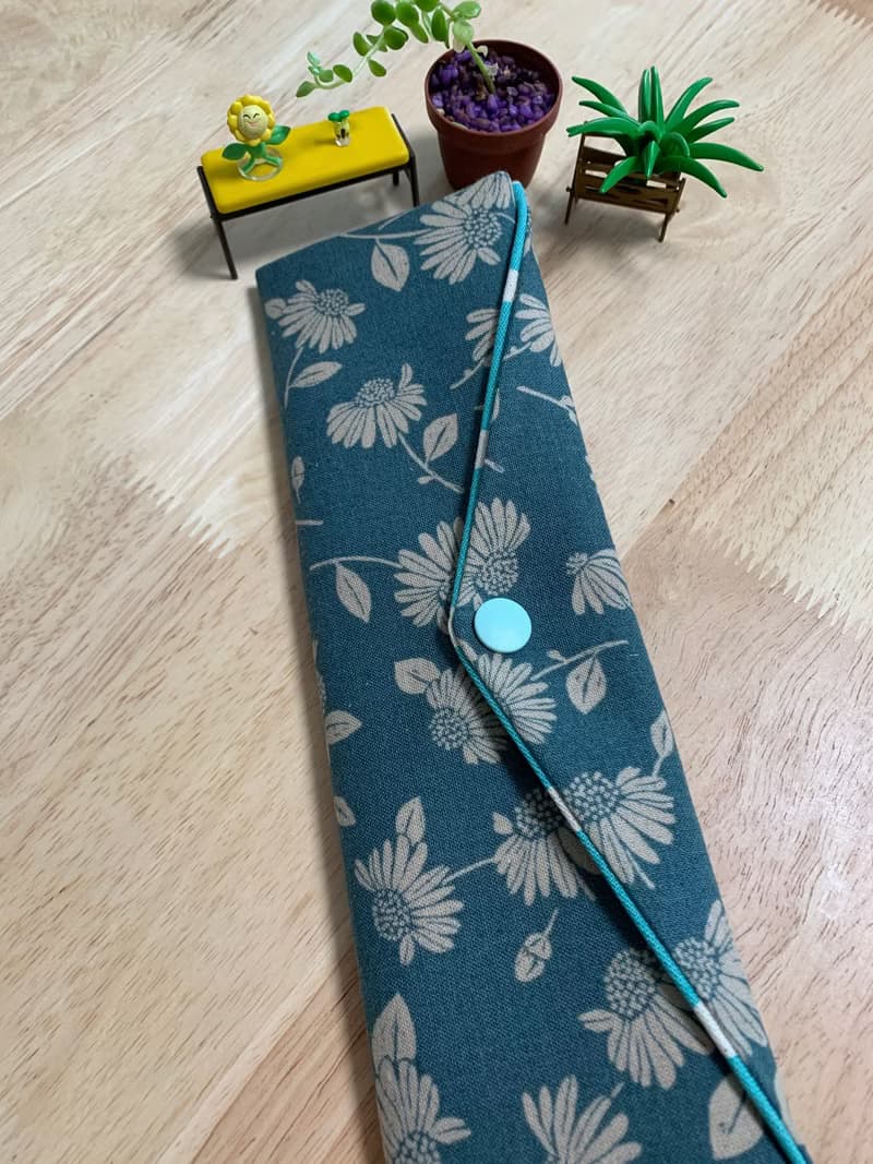 文青風環保純棉筷袋 小雛菊 原胚清玉 幸福滿滿 雕花鏤葉 日本 潮