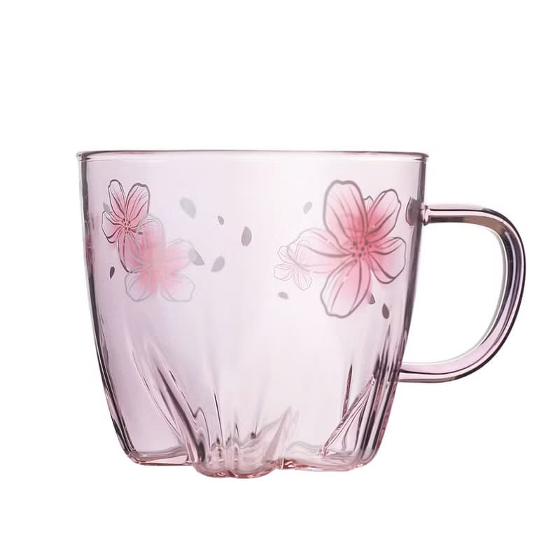 櫻花單層把手杯