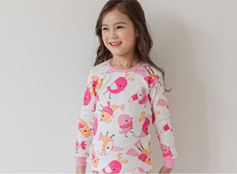 冬日鳥兒生活-舒棉微增厚雲柔衣長袖韓國童裝-K21020