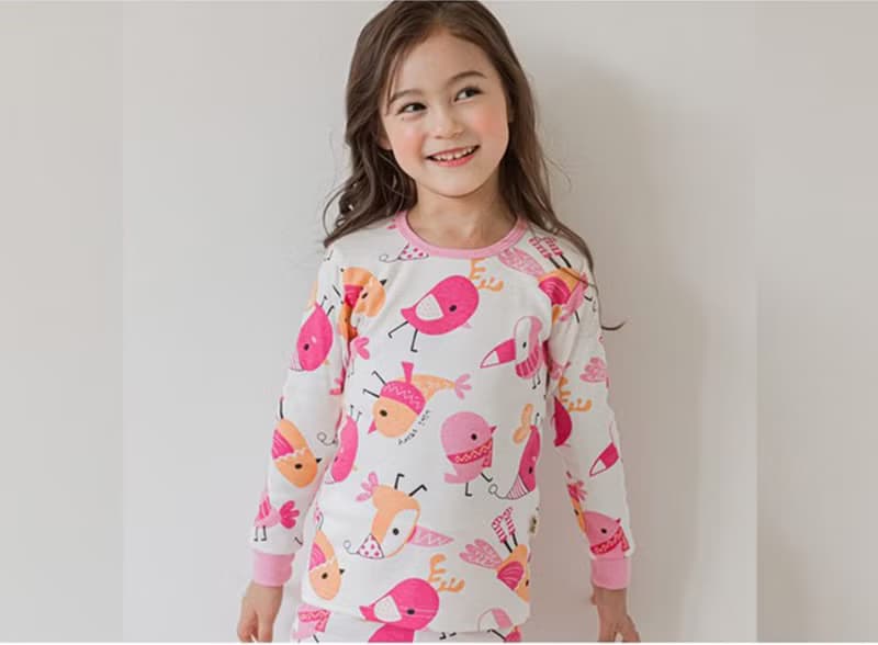 冬日鳥兒生活-舒棉微增厚雲柔衣長袖韓國童裝-K21020