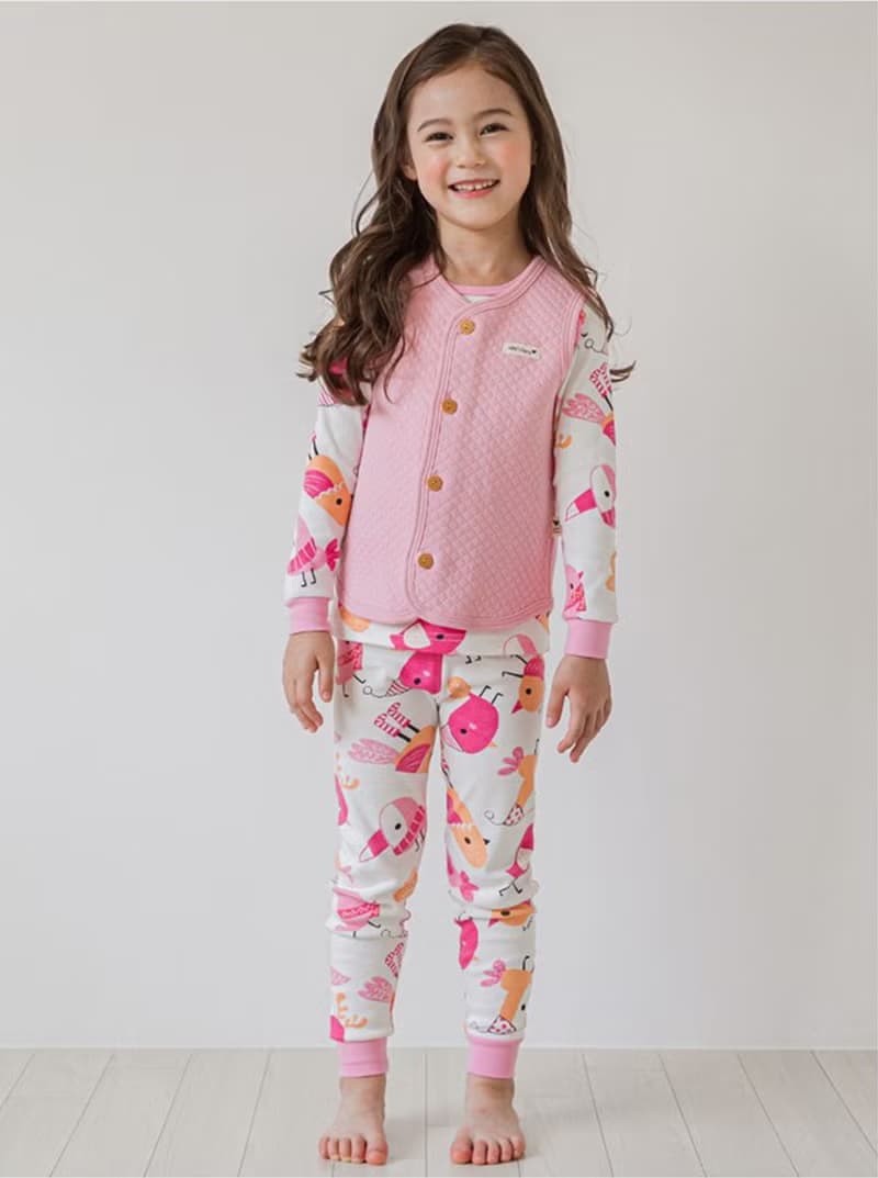 冬日鳥兒生活-舒棉微增厚雲柔衣長袖韓國童裝-K21020