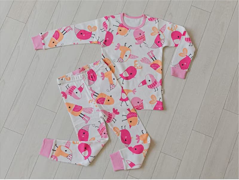 冬日鳥兒生活-舒棉微增厚雲柔衣長袖韓國童裝-K21020