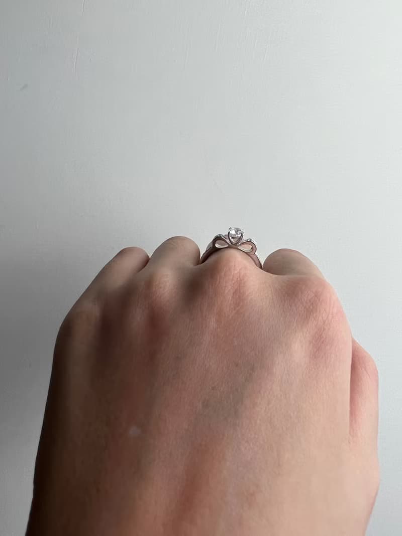 【求婚戒指】Orchid 迷人魅力 • 純銀厚鍍18K金 • 求婚鑽戒