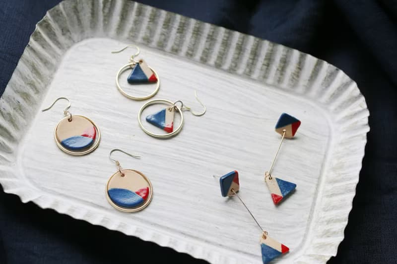 情人節禮物紅藍經典系列陶瓷耳環耳夾純銀