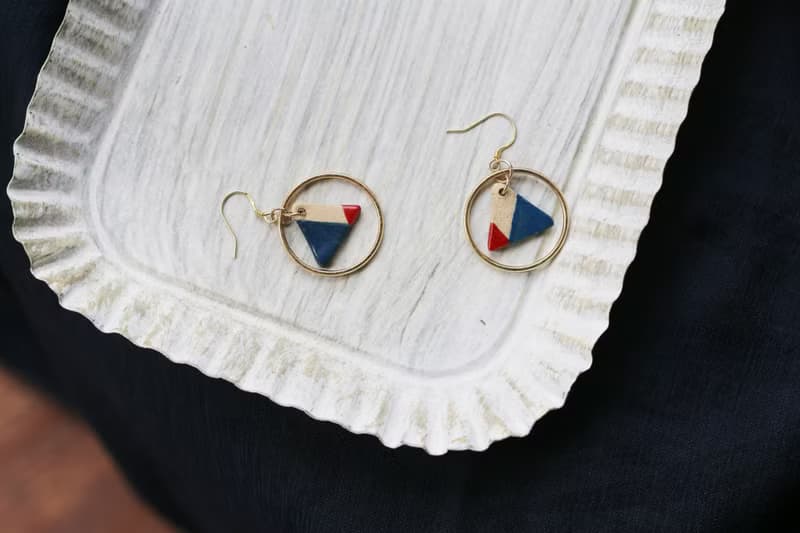 情人節禮物紅藍經典系列陶瓷耳環耳夾純銀