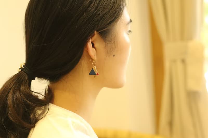 情人節禮物紅藍經典系列陶瓷耳環耳夾純銀