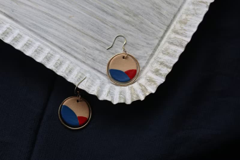 情人節禮物紅藍經典系列陶瓷耳環耳夾純銀