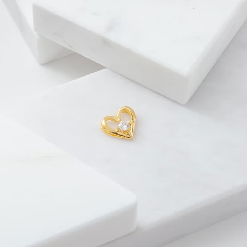 藏寶箱金飾 9999黃金純金 愛心鑽石墜子/項鍊