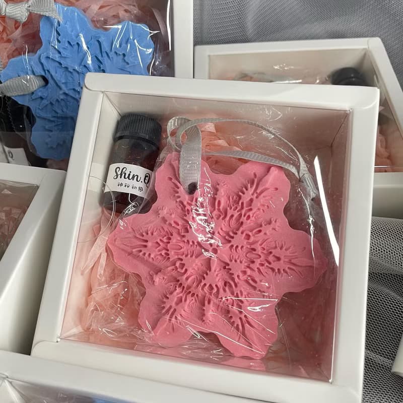【手工製作】雪花造型擴香石禮盒/贈3ml精油