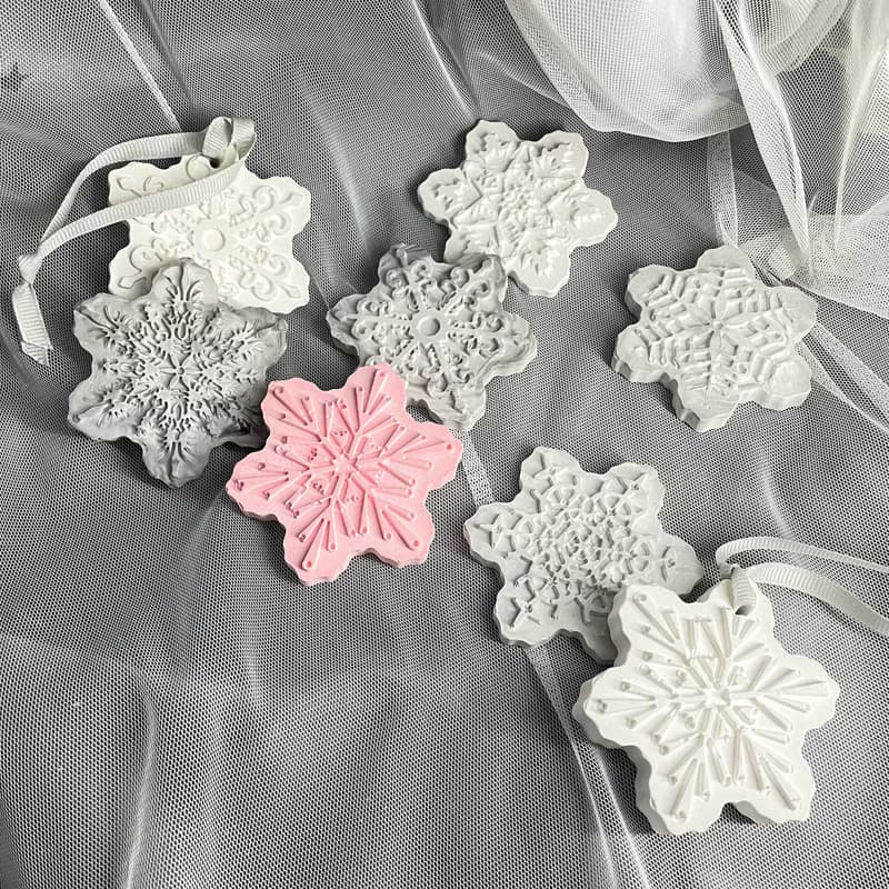 【手工製作】雪花造型擴香石禮盒/贈3ml精油