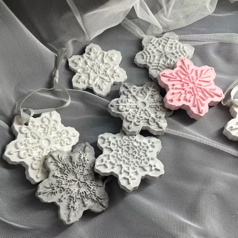 【手工製作】雪花造型擴香石禮盒/贈3ml精油