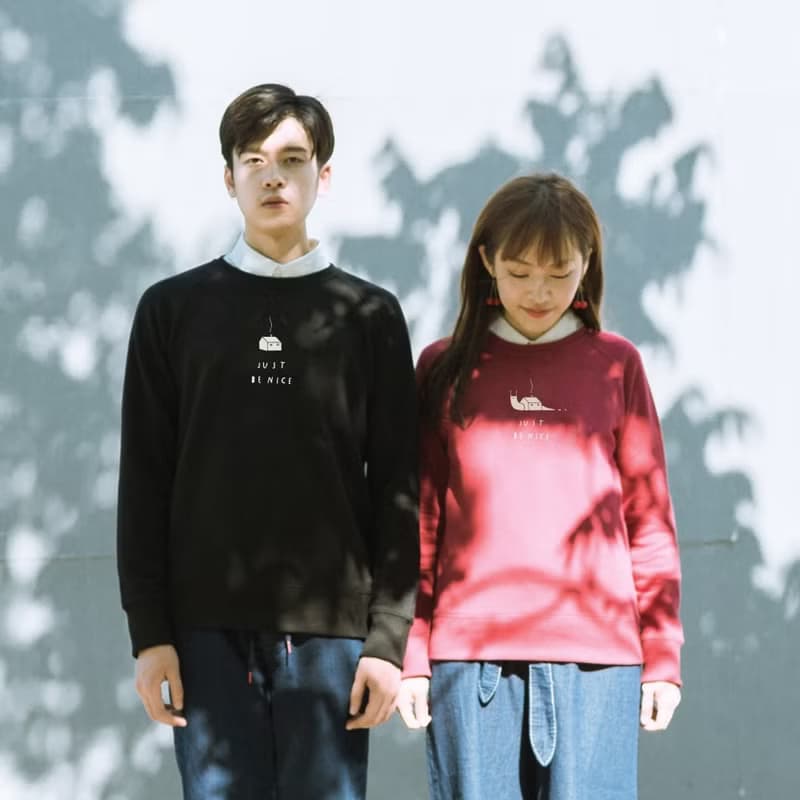 skov 獨立品牌 蝸牛和家 秋冬裝 毛圈圓領衛衣 情侶裝 休閒文藝