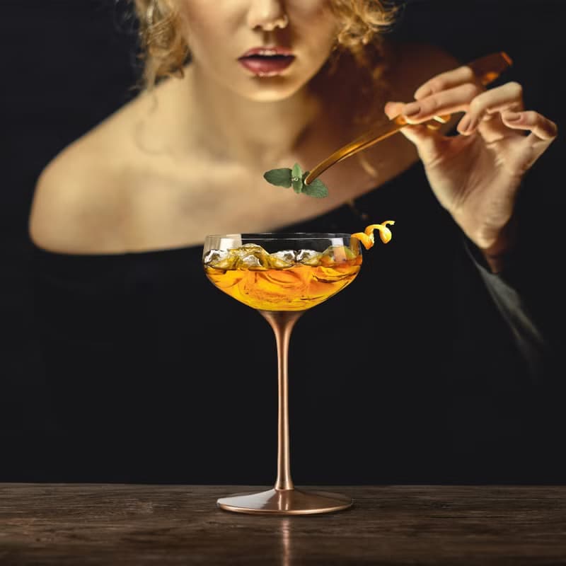 【Eisch】德國Secco 玫瑰金銅梗雞尾酒杯
