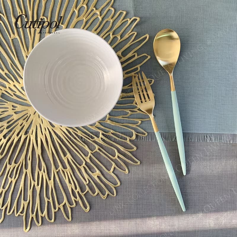 葡萄牙 Cutipol MIO  青玉金 主餐四件組(刀叉匙+咖啡匙)