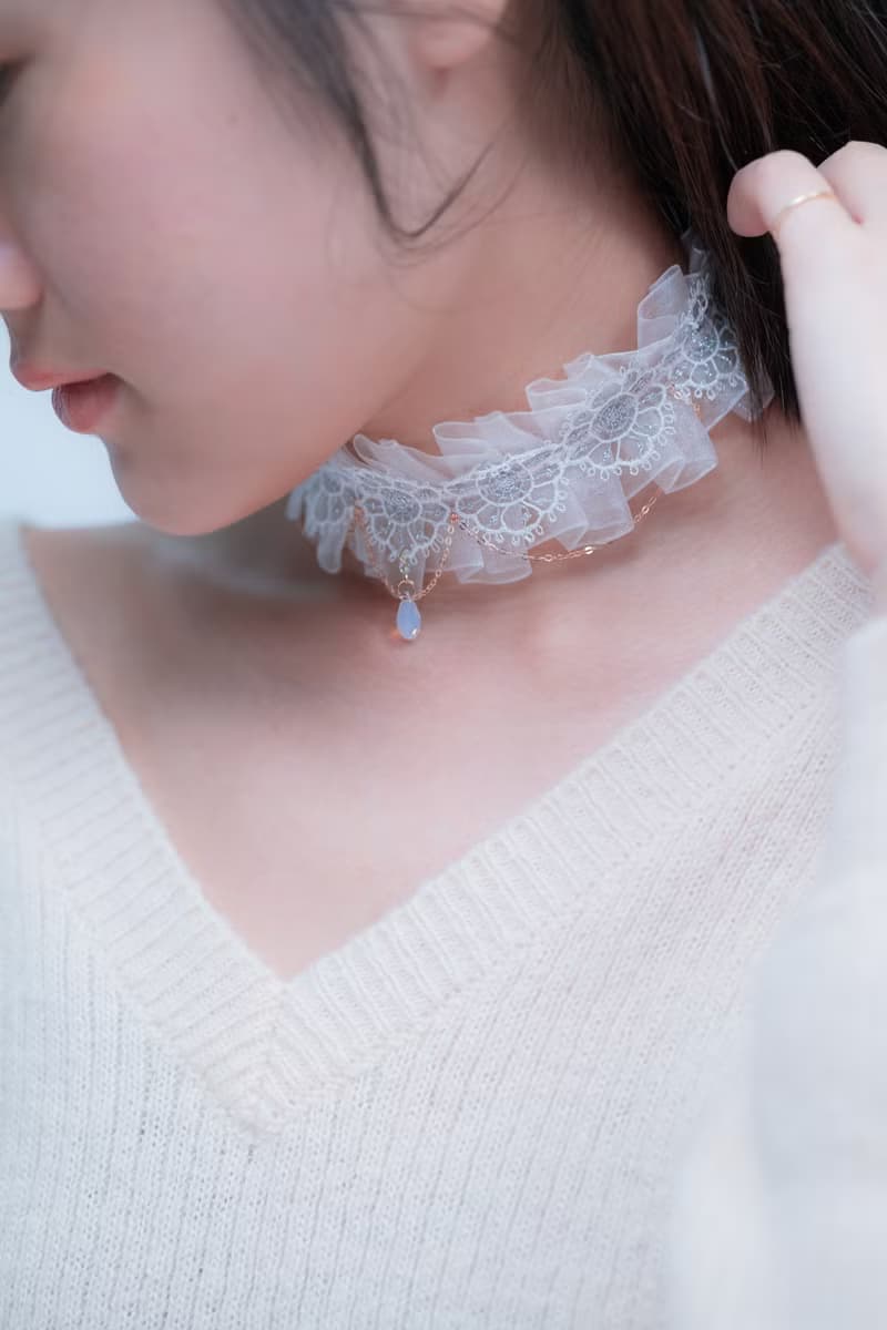 櫻霧三用蕾絲短項鍊