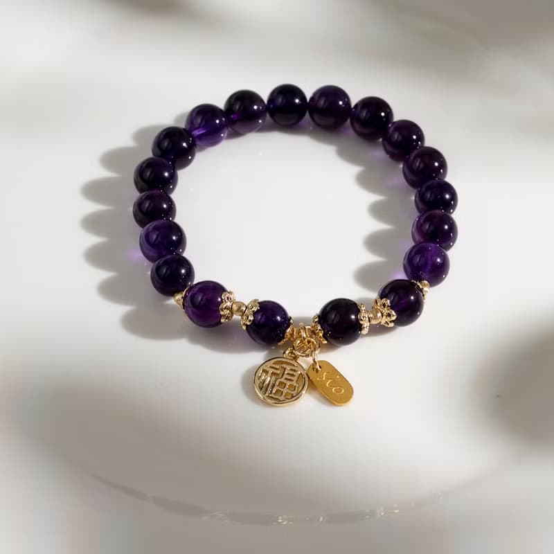 【珠璣】福星高照-巴西紫水晶中文字手鍊