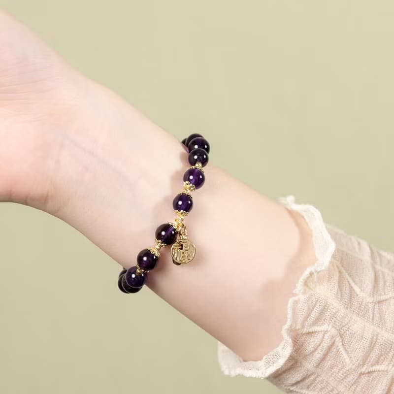 【珠璣】福星高照-巴西紫水晶中文字手鍊