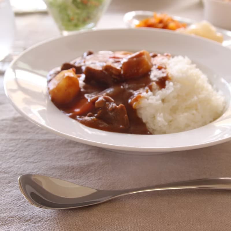 日本山崎金屬 - 賢人系列 - 不鏽鋼右手咖哩匙 (198 mm)