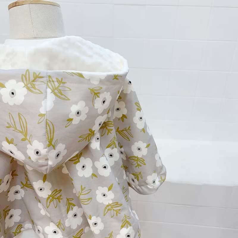 白山茶花 手工嬰幼兒手工保暖斗篷 嬰兒禮物滿月禮彌月週歲禮